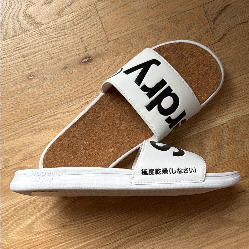 Superdry White Slide Sandals